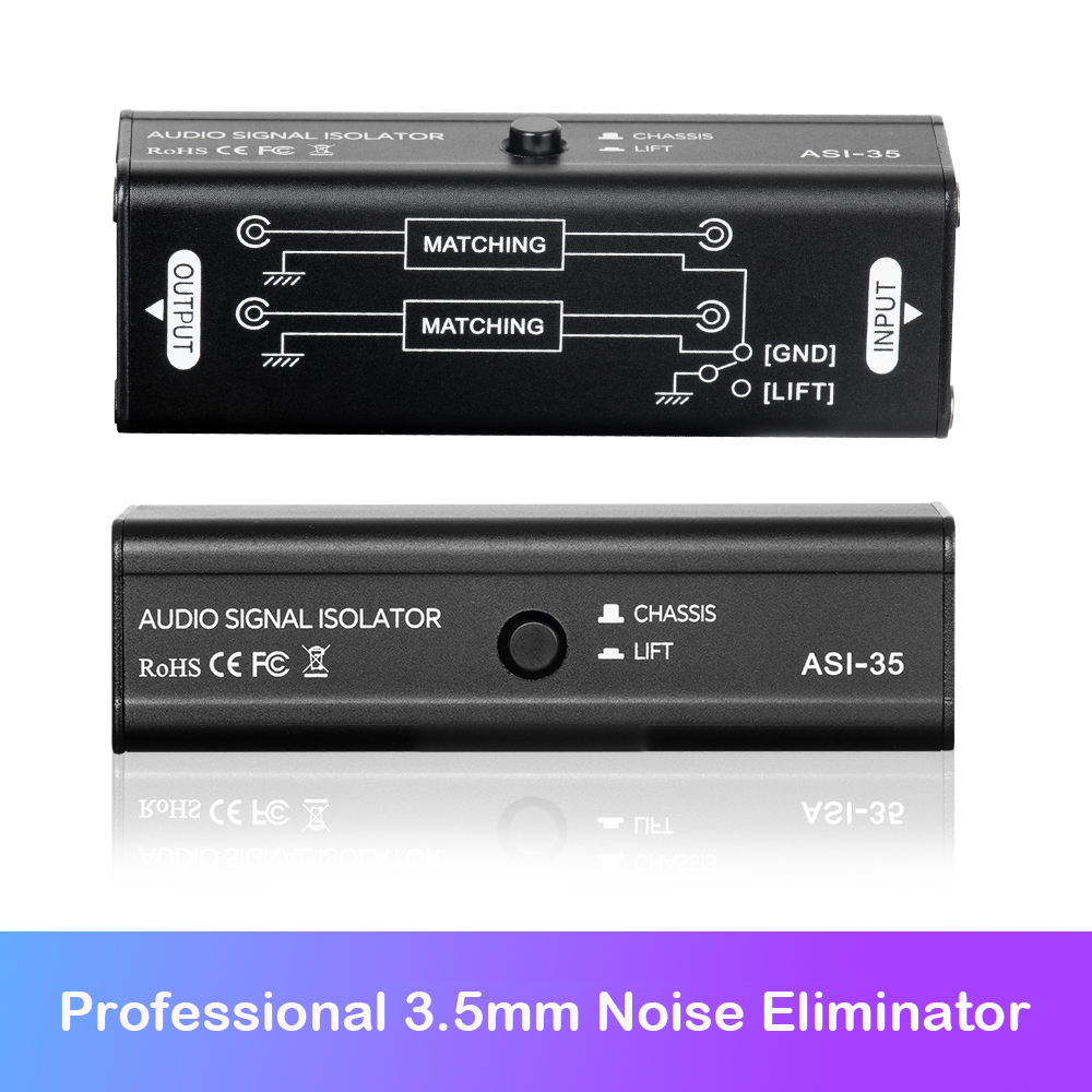 Audio Ground Loop Isolator 3.5Mm Rca - Taşınabilir 3.5mm aux Topraklama Döngü İzolatörü
