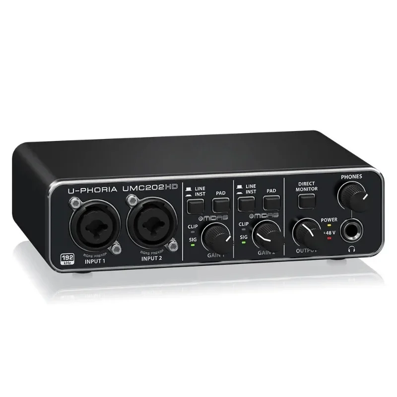 Studio Audio Interface With 48V Phantom - U-Phoria UMC202HD ses kartı, 2 Midas