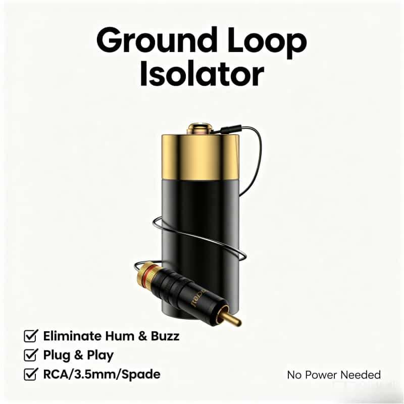Audio Ground Loop Isolator 3.5Mm Rca - Hifi Toprak Döngüsü Gürültü İzolatörü Ses