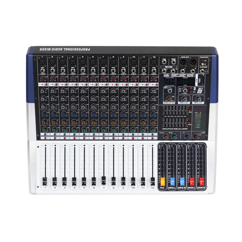 Studio Audio Interface With 48V Phantom - 99 DSP Efektli 12 Kanallı Ses
