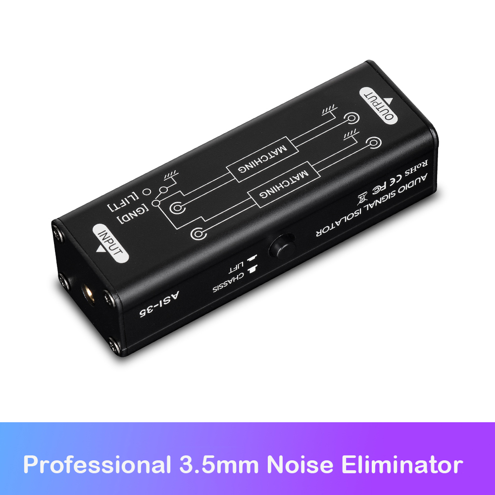 Audio Ground Loop Isolator 3.5Mm Rca - Taşınabilir 3.5mm aux Topraklama Döngü İzolatörü