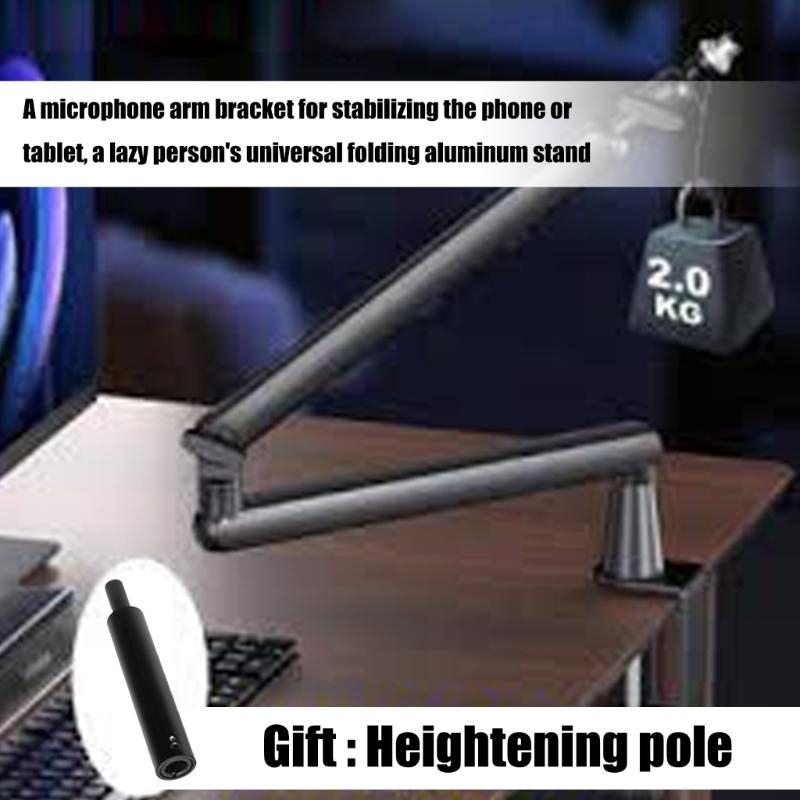 Recording Studio Broadcast Boom Arm - Ayarlanabilir Metal Mikrofon Bom Kolu Standı