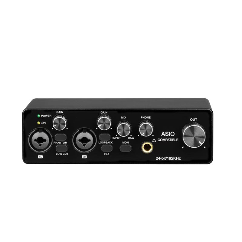 Studio Audio Interface With 48V Phantom - Canlı Stüdyo Podcasting için B68C USB