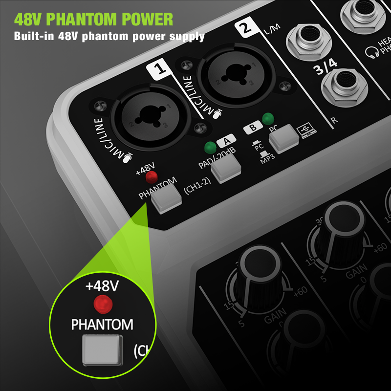 Kablosuz Mikrofon Kiti Bluetoo - Audio Mixer 4 Channel Usb Bluetooth Pc incelemesi ve fiyatı