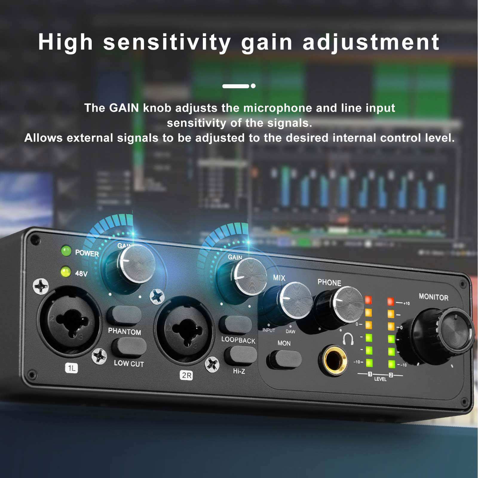 MR22 Professional 2 Giriş 2 Çı - Studio Audio Interface With 48V Phantom incelemesi ve fiyatı