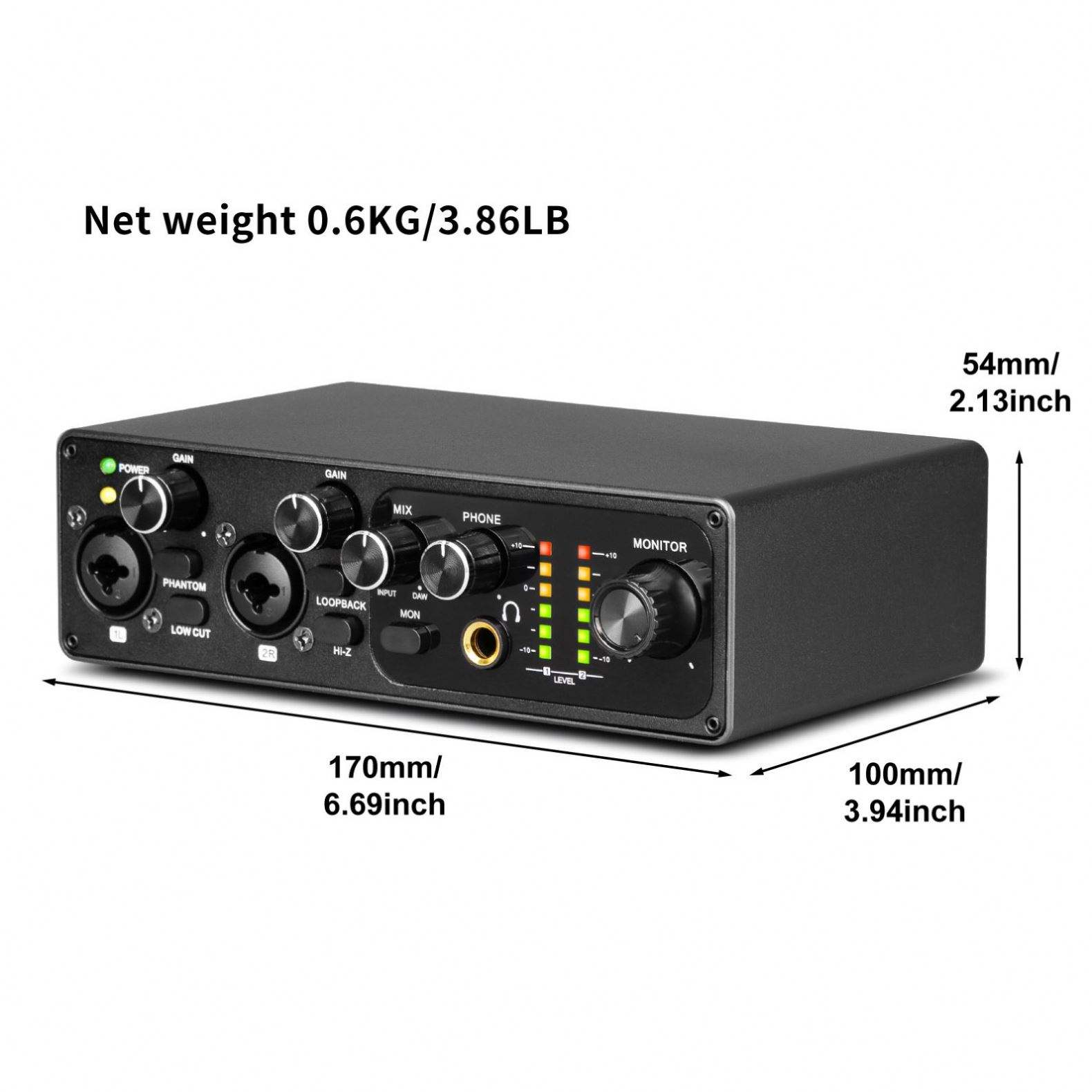 MR22 Professional 2 Giriş 2 Çı - Studio Audio Interface With 48V Phantom incelemesi ve fiyatı
