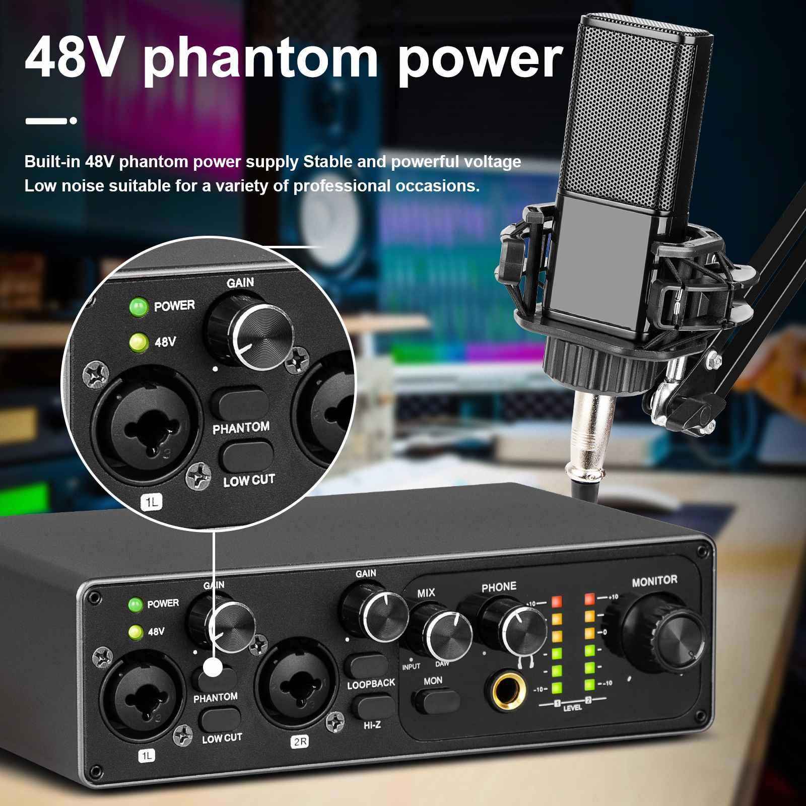 MR22 Professional 2 Giriş 2 Çı - Studio Audio Interface With 48V Phantom incelemesi ve fiyatı