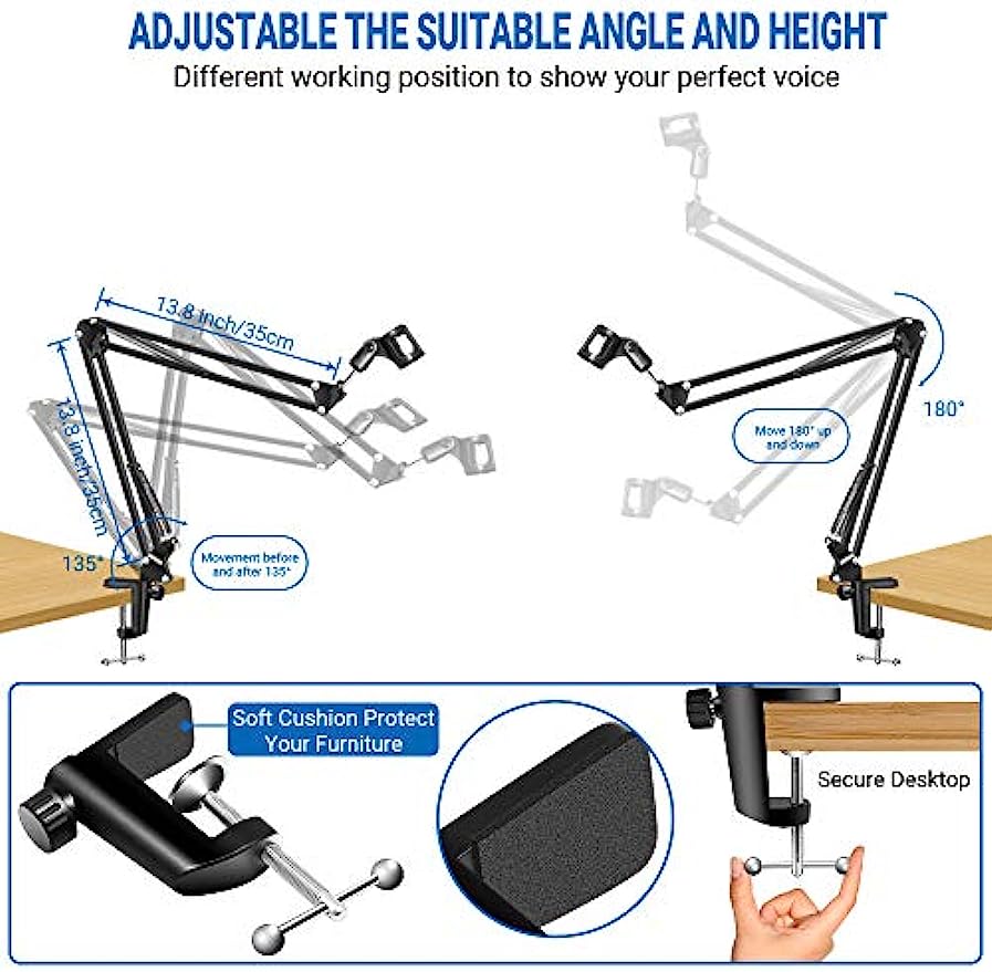Yayın kaydı, seslendirme ses s - Recording Studio Broadcast Boom Arm incelemesi ve fiyatı