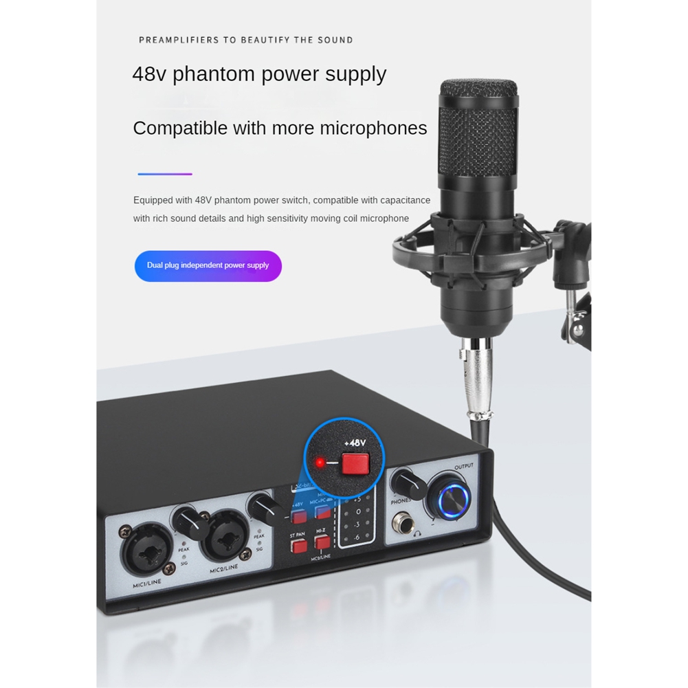 B68C 2 Giriş 2 Çıkış USB Ses K - Studio Audio Interface With 48V Phantom incelemesi ve fiyatı