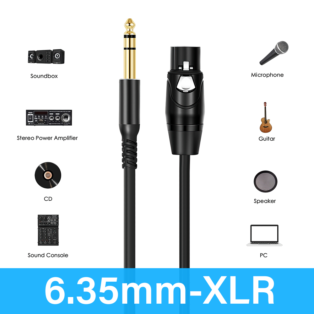 Jack 6.35mm XLR Mikrofon Hopar - Xlr To 6.35Mm Balanced Audio Cable Patch incelemesi ve fiyatı