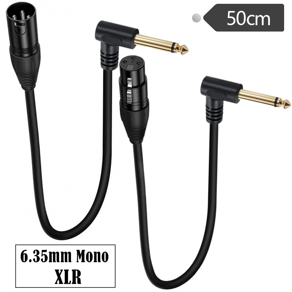 50cm 90 Derece 6.35mm 1/4 İnç  - Xlr To 6.35Mm Balanced Audio Cable Patch incelemesi ve fiyatı