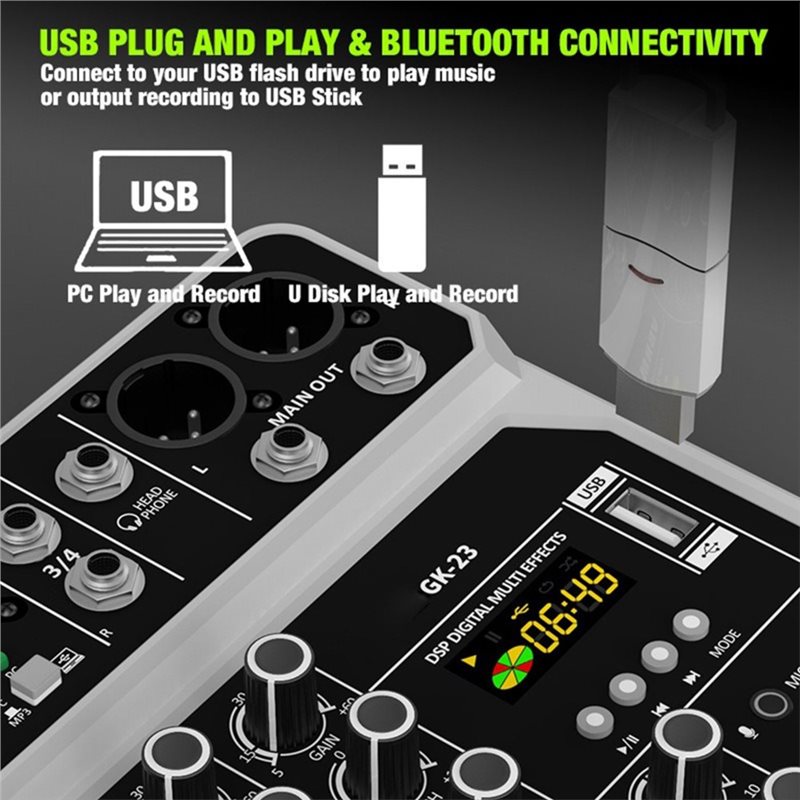 T23C Kablosuz Mikrofon 4 Kanal - Audio Mixer 4 Channel Usb Bluetooth Pc incelemesi ve fiyatı