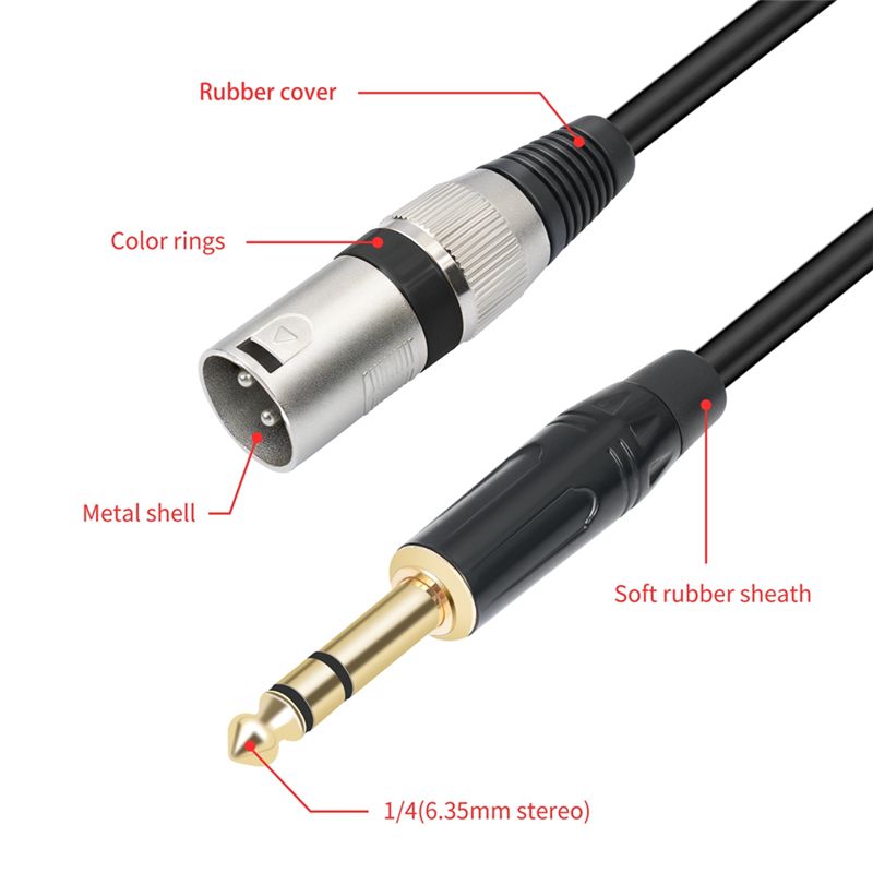 AS95 1/4 İnç - XLR Erkek Mikro - Xlr To 6.35Mm Balanced Audio Cable Patch incelemesi ve fiyatı