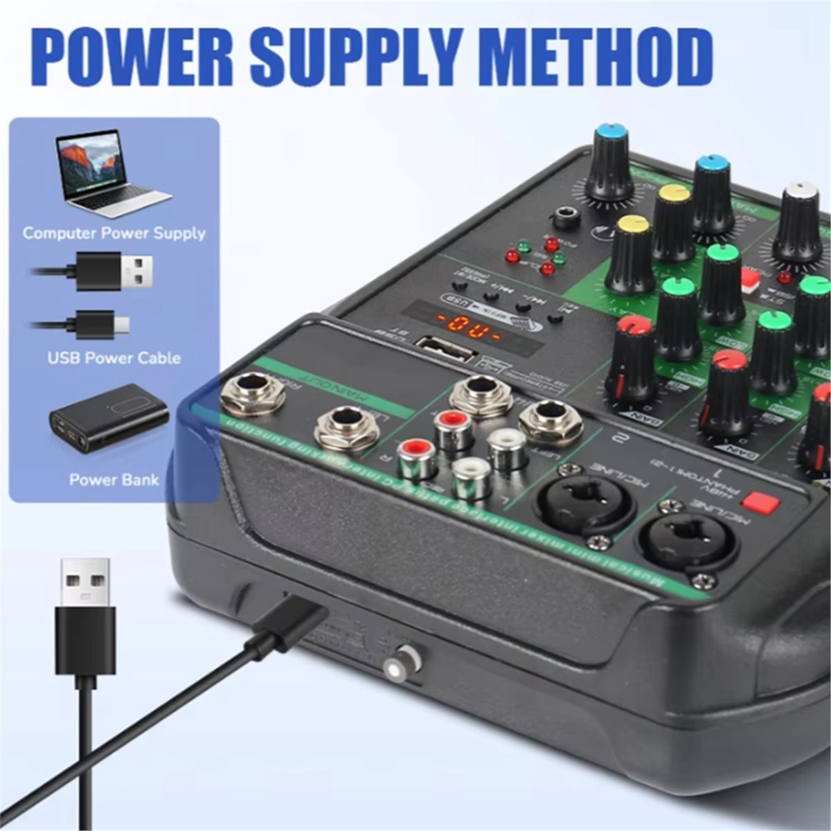 Profesyonel Ses Mikseri: DJ'le - Audio Mixer 4 Channel Usb Bluetooth Pc incelemesi ve fiyatı
