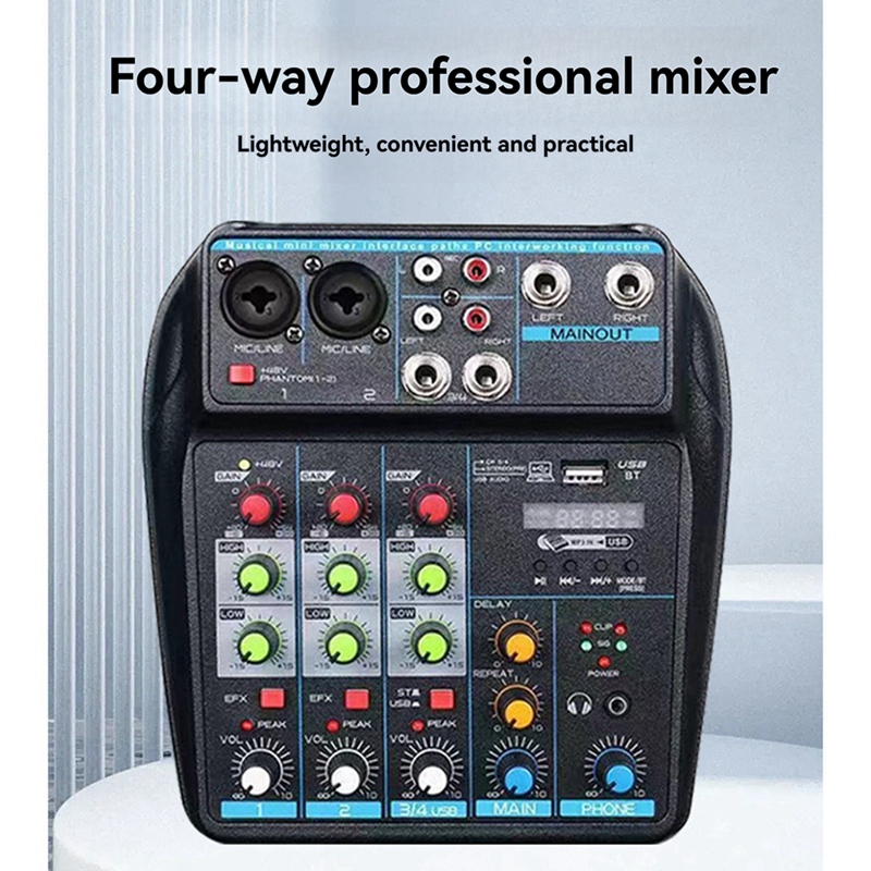 Profesyonel 4 Kanallı USB Ses  - Audio Mixer 4 Channel Usb Bluetooth Pc incelemesi ve fiyatı