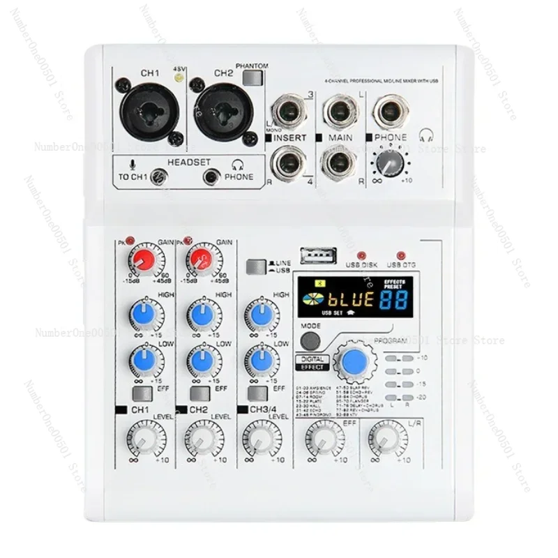 PC, telefon, karaoke, canlı ya - Audio Mixer 4 Channel Usb Bluetooth Pc incelemesi ve fiyatı
