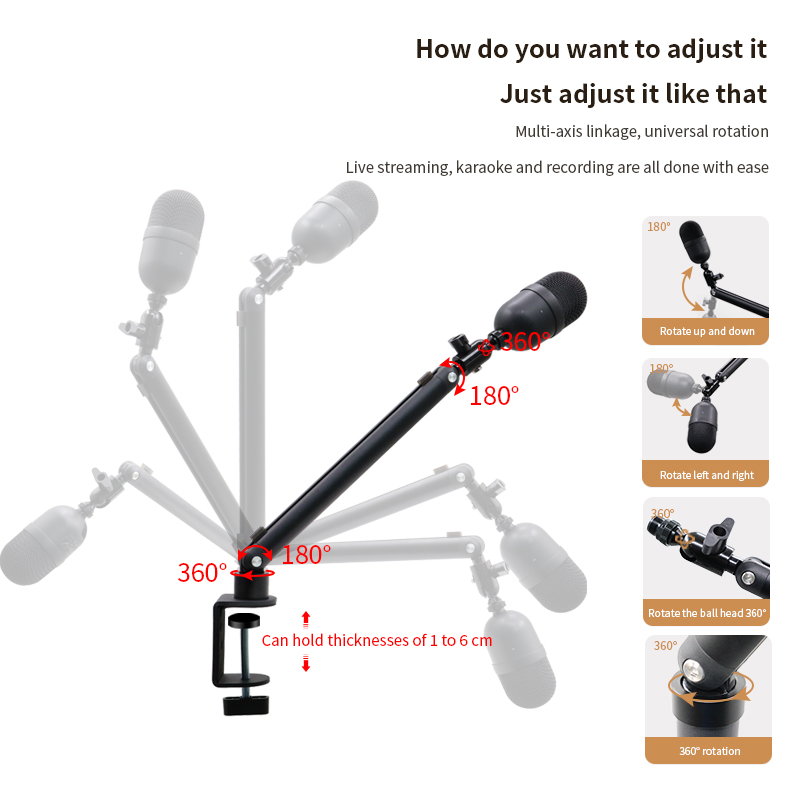 Ayarlanabilir Ağır Hizmet Tipi - Recording Studio Broadcast Boom Arm incelemesi ve fiyatı