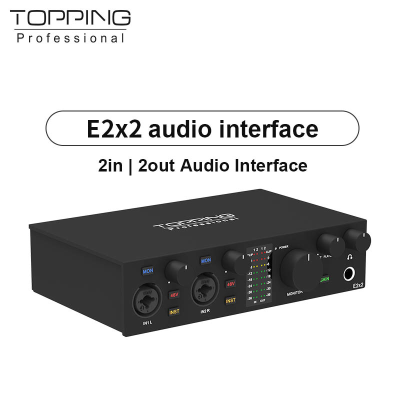 TOPPING E2x2 Profesyonel Ses K - Usb Audio Interface 2 In 2 Out 24Bit incelemesi ve fiyatı