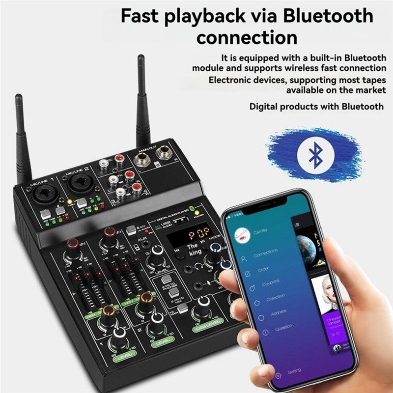 ● Kablosuz Mikrofon, 4 Kanallı - Audio Mixer 4 Channel Usb Bluetooth Pc incelemesi ve fiyatı