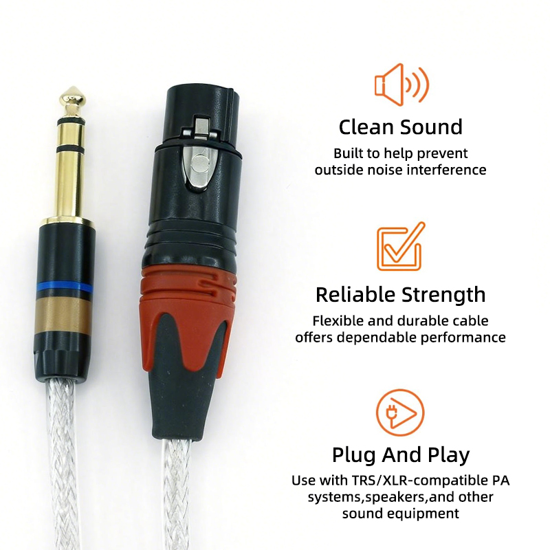 GOLLEY LION XLR Dişi - 1/4 İnç - Xlr To 6.35Mm Balanced Audio Cable Patch incelemesi ve fiyatı